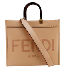 Load image into Gallery viewer, FENDI Sunshine Medium Leather Crossbody Tote Bag Light Pink
