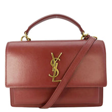 Load image into Gallery viewer, YVES SAINT LAURENT Sunset Leather Shoulder Bag Red
