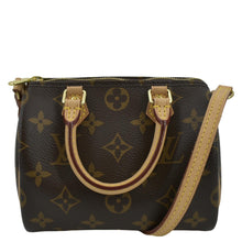 Load image into Gallery viewer, LOUIS VUITTON Nano Speedy Monogram Canvas Crossbody Bag Brown
