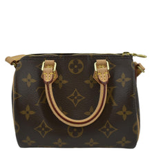 Load image into Gallery viewer, LOUIS VUITTON Nano Speedy Monogram Canvas Crossbody Bag Brown
