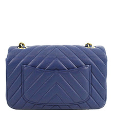 Load image into Gallery viewer, CHANEL CC Mini Rectangular Flap Chevron Leather Shoulder Bag Purple
