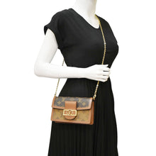 Load image into Gallery viewer, LOUIS VUITTON Dauphine Monogram Reverse Canvas Shoulder Bag Brown
