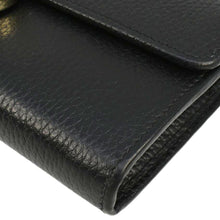 Load image into Gallery viewer, GUCCI Interlocking GG Calfskin Leather Wallet Black 615524
