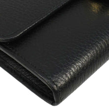 Load image into Gallery viewer, GUCCI Interlocking GG Calfskin Leather Wallet Black 615524
