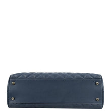 Load image into Gallery viewer, CHANEL CC Coco Caviar Leather Top Handle Flap Shoulder Bag Blue
