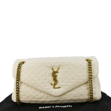 Load image into Gallery viewer, YVES SAINT LAURENT Calypso Organza Leather Crossbody Bag White
