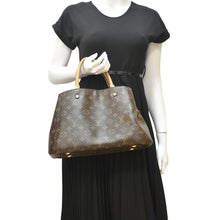 Load image into Gallery viewer, LOUIS VUITTON Montaigne MM Monogram Canvas Shoulder Bag Brown
