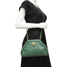 Load image into Gallery viewer, GUCCI Re(Belle) Tiger head Leather Green Shoulder Bag  dumy look
