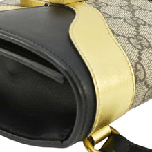 Load image into Gallery viewer, GUCCI Ogilide GG Supreme Canvas Gold Shoulder Bag  corner look
