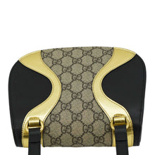 Load image into Gallery viewer, GUCCI Ogilide GG Supreme Canvas Gold Shoulder Bag  back look
