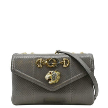 Load image into Gallery viewer, GUCCI Medium Leather Chain Shoulder Bag Grey front look
