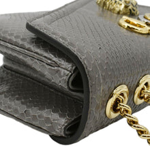 Load image into Gallery viewer, GUCCI Medium Leather Chain Shoulder Bag Grey upper left corner look
