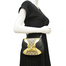 Load image into Gallery viewer, GUCCI Ogilide GG Supreme Canvas Gold Shoulder Bag  dummy look
