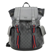 Load image into Gallery viewer, GUCCI GG Supreme Canvas Backpack Black 495563
