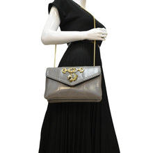 Load image into Gallery viewer, GUCCI Medium Leather Chain Shoulder Bag Grey dummy look
