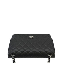 Load image into Gallery viewer, CHANEL Classic Jumbo Double Flap Quilted Caviar Leather Shoulder Bag Black
