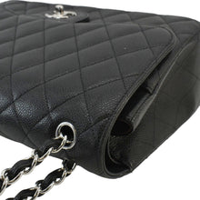 Load image into Gallery viewer, CHANEL Classic Jumbo Double Flap Quilted Caviar Leather Shoulder Bag Black
