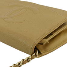 Load image into Gallery viewer, CHANEL Timeless Caviar Leather Wallet On Chain Clutch Crossbody Bag Beige
