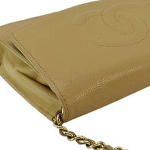 Load image into Gallery viewer, CHANEL Timeless Caviar Leather Wallet On Chain Clutch Crossbody Bag Beige
