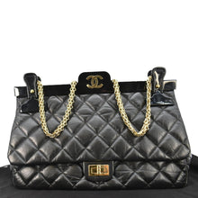 Load image into Gallery viewer, CHANEL 2.55 Reissue Hanger Flap Quilted Leather Crossbody Bag Black
