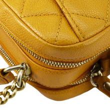 Load image into Gallery viewer, CHANEL Carry Around Mini Quilted Caviar Leather Bowling Bag Yellow
