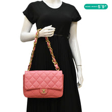 Load image into Gallery viewer, CHANEL CC Funky Town Flap Large Lambskin Quilted Leather Shoulder Bag Pink dummy look
