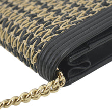 Load image into Gallery viewer, CHANEL Boy Flap Woven Raffia Leather Shoulder Bag Black
