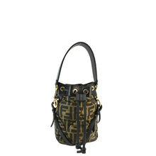 Load image into Gallery viewer, FENDI Mini Mon Tresor Leather Bucket Crossbody Bag Brown
