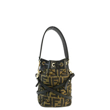 Load image into Gallery viewer, FENDI Mini Mon Tresor Leather Bucket Crossbody Bag Brown
