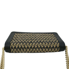 Load image into Gallery viewer, CHANEL Boy Flap Woven Raffia Leather Shoulder Bag Black
