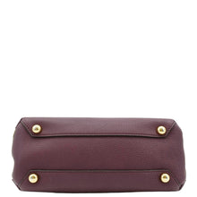 Load image into Gallery viewer, BURBERRY Banner Small House Check Leather Tote Shoulder Bag Maroon
