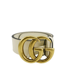 Load image into Gallery viewer, GUCCI Double G buckle Marmont Leather Belt Off White 400593 Size 70/28
