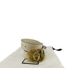 Load image into Gallery viewer, GUCCI Double G buckle Marmont Leather Belt Off White 400593 Size 70/28
