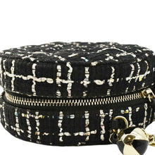 Load image into Gallery viewer, CHANEL Round Quilted Tweed Clutch Crossbody Bag Black
