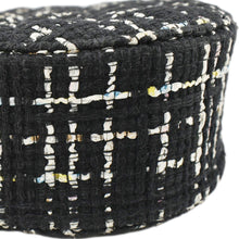 Load image into Gallery viewer, CHANEL Round Quilted Tweed Clutch Crossbody Bag Black
