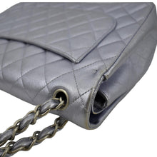 Load image into Gallery viewer, CHANEL Jumbo Flap Quilted Leather Shoulder Bag Silver
