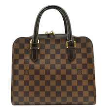 Load image into Gallery viewer, LOUIS VUITTON Triana Damier Ebene Satchel Bag Brown front side
