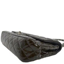 Load image into Gallery viewer, CHANEL Classic Medium Double Flap Patent Leather Shoulder Bag Dark Brown
