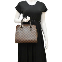 Load image into Gallery viewer, LOUIS VUITTON Triana Damier Ebene Satchel Bag Brown dummy look
