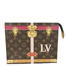 Load image into Gallery viewer, LOUIS VUITTON Summer Trunks Monogram Canvas Toiletry Pouch Brown
