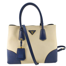 Load image into Gallery viewer, PRADA Double Handle Canvas Tote Shoulder Bag Beige
