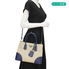 Load image into Gallery viewer, PRADA Double Handle Canvas Tote Shoulder Bag Beige
