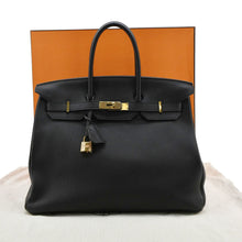 Load image into Gallery viewer, HERMES Birkin 35 Togo Leather Tote Bag Black front side
