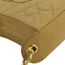 Load image into Gallery viewer, CHANEL Vintage Half Moon Quilted Caviar Leather Hobo Bag Dark Beige
