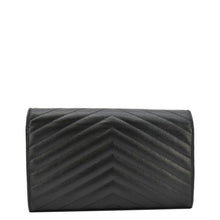 Load image into Gallery viewer, YVES SAINT LAURENT Wallet on Chain Leather Crossbody Bag Black
