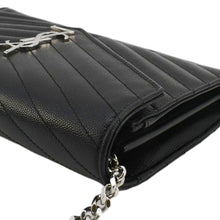 Load image into Gallery viewer, YVES SAINT LAURENT Wallet on Chain Leather Crossbody Bag Black
