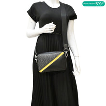 Load image into Gallery viewer, FENDI Diagonal Medium FF Zucca Canvas Camera Case Crossbody Bag Black
