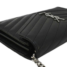 Load image into Gallery viewer, YVES SAINT LAURENT Wallet on Chain Leather Crossbody Bag Black
