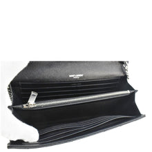 Load image into Gallery viewer, YVES SAINT LAURENT Wallet on Chain Leather Crossbody Bag Black
