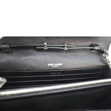 Load image into Gallery viewer, YVES SAINT LAURENT Wallet on Chain Leather Crossbody Bag Black
